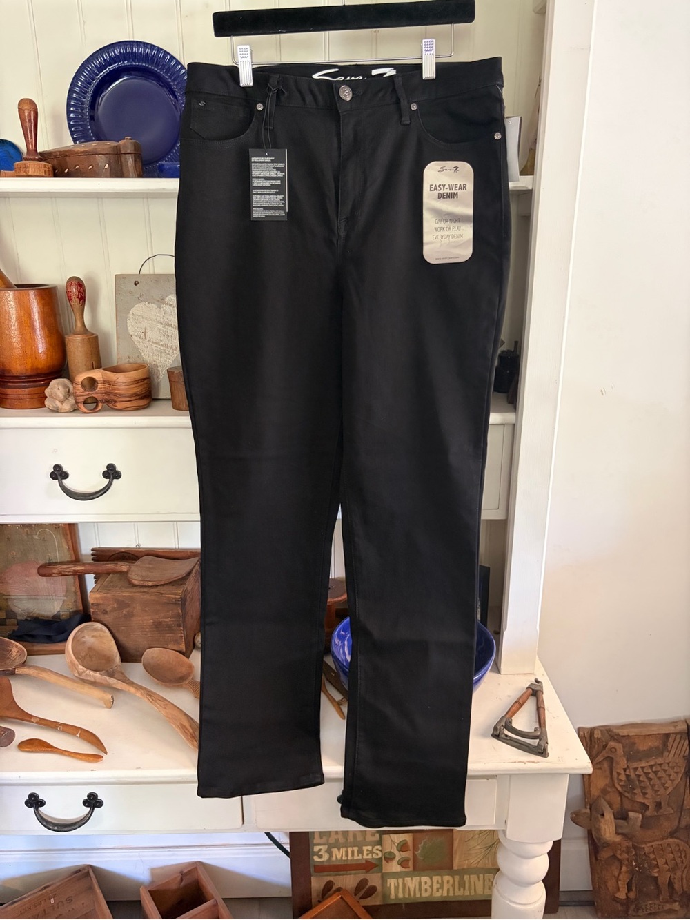 Seven7 Women’s Straight Black Jeans
